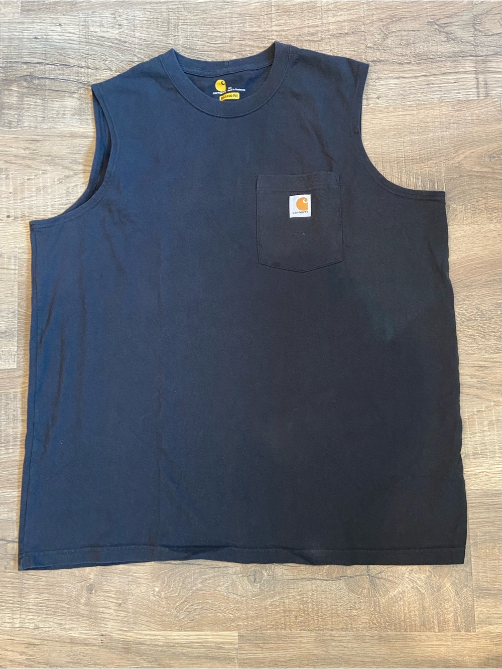 Carhartt Men’s Black Sleeveless XL 100374 Workwear Black Tank Great Condition